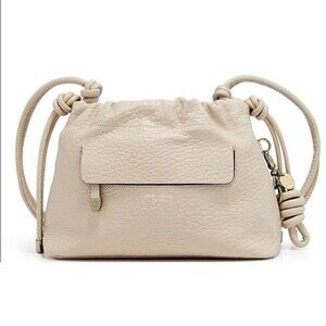 Henri Bendel Cobble Hill Leather Shoulder Bag in Creamy White